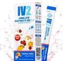 IV2-Zero zahar Amino Acid Hidratare pulbere I Electrolit Drink Mix I Vitamine esentiale I Vegan, non-GMO, Glunten-Free I urmatorul nivel Hidratare (10 Număr)