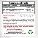 Cel mai bun naturals Red Yeast Rice cu COQ10 & Niacin 500 mg