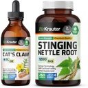 BIO KRAUTTER Cats Claw Tincture 4 Fl. Oz. & Stinging Nettle 250 Capsule