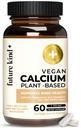 Suplimentul de calciu Vegan de tip viitor - Supliment de calciu pe bază de plante, obținut din Islanda pentru suport dinți și oase (60 capsule)