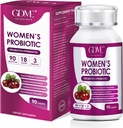 Probioticele feminine GDME, 90 comprimate 90 miliarde UFC 18 Tulpini, conține prebiotice organice, supliment probiotic pentru digestia, imunitatea, sănătatea femeilor, soia gluten lactate gratuit