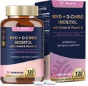Totaria Inositol Supliment - 3075mg Myo-Inositol & D-Chiro Inositol Capules Plus Vitamina D3, Folat, Ideal 40:1 Raport - Echilibru hormonal pentru femei & ovariane* Suport 