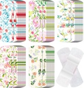 120 Pcs tesatura Bandaje flexibile adezive Bulk forme asortate și modele mici colorate Bandaje destul de tesatura cu pad non stick 3 x 1 inch pentru tăieturi zgârieturi răni Femei (Flori)