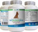 Dog Healthy Coat Supliment - Câini Total Complex de sănătate - Natural - Cel mai bun Haină de păr Imun Ochi UTI Sănătate - quercetin pentru câini - 1 flacon (60 tratează)