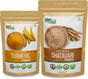 ORGANIC ZING Shatavari- 454g și pulbere turmerică- 227g