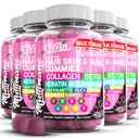 Multimane Colagen Gummies cu Biotin Keratin Acid Hyaluronic Bambus Vitamina A C Vitamina D Vitamina E Folate Saw Palmetto Siliciu B3 Vitamine Piele de par si unghii Gumies de Curate Nutra
