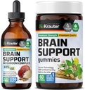 BIO KRAUTER Brain Support 60 Gumies & Brain Support Mushroom Tincture 4 Fl. Oz.