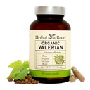 Rădăcini de plante pure capsule de rădăcină de valeriană organică - 900 mg - Non-Habit Forming with no Melatonin, Non-GMO - 60 Count capsule de Vegan, Supliment vegetal