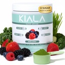 Kiala Nutrition Super Greens, Ecologic Greens Powder cu Spirulina & Chlorella pentru Digestion, Gut Health, Imunity, Energy, Gluten Free, Vegan, Sugar Free, Mixed Berry, Spectra Blend, 30 Servings
