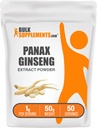 BulkSupplements.com Ginseng Root Extract pulbere - Panax Ginseng Supliment, Herbal Supplement - Vegan & Gluten gratuit, 1g per Serving, 50g (1,76 oz) (Pachet de 1)