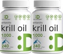 SUPLIMENTARE DETALIATĂ 2 Pack Antarctica Krill ulei, 1000 mg per servire, 480 Softgels 