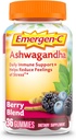 Emmergen-C Vitamina C și Ashwagandha Gummies, Supliment alimentar pentru suport imunitar, Berry Blend, Înapoi la Essentials School - 36 Conte