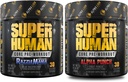 ALPHA LION Core Pre Workout Powder Bundle for Pump & Tri-Source Cafeina pentru energie sustinuta, fructe Punch & Blue Raspberry Flavor (30 Servings Fiecare)