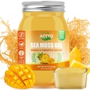 ACEYO (18 OZ) Irish Sea Moss Gel Raw Vegan Mango Ananas aroma 102 Vitamine și Minerale Wild recoltat non-GMO