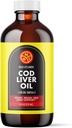 LNG Pure Cod Ulei de ficat - Wild Islandez - 1100 mg Omega-3 + Vitamina Naturală A & D - Heart and Brain Health, Suport comun 8 Fl Oz