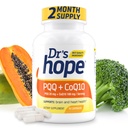 PQQ CoQ10 - PQQ 20mg Cu CoQ10 100mg, PQQ Supliment cu Coenzime Q10 Supplement Suplements Brain Health, 60 Veggie Caps - 1 capsulă per Serving