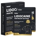 Sumifun 4% Lidocaină Patch-uri, 18 Conte lung Plasture Plaster pentru genunchi, umăr, mușchi, articulații cu ingrediente naturale, Patch extins cu Lidocaină FSA sau HSA eligibile