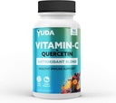 Yuda Querbetin Suplimente cu vitamina C 1000mg - Super C Vitamina & Quercitina Formula pentru Suport Imunificat cu Elderberry & Rose Hips - Promovează un răspuns imun sănătos - 90 comprimate
