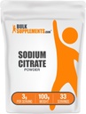 BulkSupplements.com Pulbere Citrate de sodiu - Citrate de sodiu Gradul alimentar, Emulsificator, Îmbunătățitor de arome - Gluten gratuit, 3g per Serving, 100g (3.5 oz) (Pachet de 1)