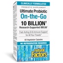 Factori naturali, TravelBiotic, Suportă Colon și Sănătate Imunală, Supliment Probiotic Stabular, 10 Miliarde CFU, Vegan, 60 Capsule (60 portii)