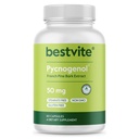 BESTVITE Pycnogenol 50mg (60 capsule) - Extract de scoarță de pin maritim francez - Fără stearates - gluten liber - Non OMG