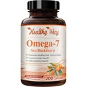 Omega 7 Acid gras 200 Capsule 900mg Natural Sea Buckthorn ulei, NON-GMO SUA Made