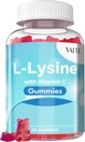 VAITE L-Lysine 800mg Gummies cu vitamina C - Piele, Lip & Cold Sore* Suport pentru femei - Lysine pentru adulți, Sprijină Sănătatea țesuturilor și sistemul imunitar, Aminoacid & Suplimente complexe, 60 Vegan Chewable