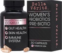 Bella Vérité. Complex probiotic şi prebiotic - Suport Femeii Digestive & Gut Health - 3.45 Miliarde CFU Lactobacillus Probiotics for Clearer Skin - Daily Probiotic Supplement (30 Capsule vegetariene)