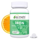 EZ Melts Supliment de fier Dissolvabil 18 mg, Sugar-Free, 3-Lonth Supply Supply - 90 Count (Pachet de 1)