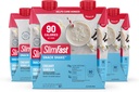 SlimFast Snack Shake, 90 Calorie Fiber Shake, gata de băut, băutură proteică, cremă de vanilie, 12 conte