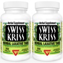 Comprimate Laxative Swiss Kriss Herbal, Laxative naturale pentru constipație Relief, Senna Laxative, 250 comprimate, (Pachet de 2)
