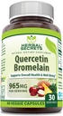 Secrete vegetale Quercetin 800 Mg cu Bromelain 165 Mg Supliment 