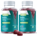 Viteey Biotin Gummies pentru parul de piele si unghii - Biotina pentru cresterea parului Gumies - 10.000 mcg - Vegan, Gluten-Free, Non-GMO 120 Conte