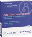 BLEMATE - Caplete anti-Diareice (24 Caplete) - Loperamidă HCL 2 mg - Diaree Symptom Reliever - Reliever pentru stomac înfundat - Pastile anti-Diaree - Medicamente pentru supra-contor