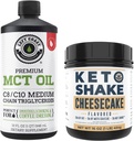 Spectacol de coasta stanga 100% MCT ulei de cocos lichid, 32 oz + Cheesecake Keto masa de înlocuire Shake, 16 oz