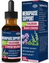 Supliment alimentar Menopause de sprijin picături, Estroven Menopause Relief Tinctură pentru Flash-uri calde și transpirații de noapte cu negru Cohosh, Valerian. 2 oz