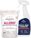 Rocco & Roxie Cat Alergia Suplimente & Stain & Odor Eliminator Bundle