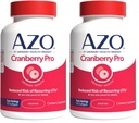 AZO Cranberry Pro tractului urinar Suplimentul de sănătate 600mg PACRAN, 1 Servire: mai mult de 1 pahar de suc de afine, Pastile de zahăr fără afine, non-GMO 100 Softgels (Pachet de 2)