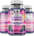 HEALKARE HELKCARE Gumries cu vitamina C, zinc & Sambucus Elderberry 30:1 Extract - 100% Vegan - Suport imun pentru adulți și copii - 120 Conte Gummy Supliment