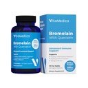 VitaMedica Bromelain & Querbetin Supliment - 500mg Bromelain 250mg Querbetin - 2400 GDU pentru imunitate, suport comun, inflamație și recuperare musculară - 60 capsule Vegan - 30 Servings