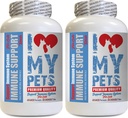 Iubesc PETS LLC meu Cat Immune System Support - CAT Suport Immune - Booster - Supliment sănătos - Alergie Ajutor pentru pisici - 120 tratează (2 sticle)