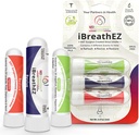 iBreathEZ Nasal Sinus Inhaler Kit Formulat de ENT Chirurgi cu uleiuri esențiale pentru energie, stres, decongestionare & rece sau alergie Relief (3 ambalaj)