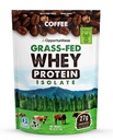 Opportuniteas Grass Fed Coffee Whey Proteine Izolate Pulbere - 27g Proteine Pulbere fără dulciuri artificiale, 60mg Cafeina, Hormone-Free Vaci - 5lb