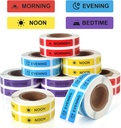 Medicamente autocolante Instructiuni Instructiuni Eticheta de hârtie Permanentă Dimineață Dimineață Dimineață Dimineață Stickere de pat pentru Pill Case Planner 0,4 * 1.6inch (Fiecare proiect de 1000 de foi)