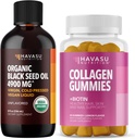 HAVASU NUTRITION Lichid cu ulei de semințe negru organic + Colagen Gummie Bundle