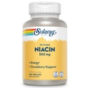 SOLARAY No Flush Niacin 500mg, Flush-Free Vitamina B3 Niacina, Energie si Sistemul Circulator Suport, Vegan, Lab Verified, 60-Day Money-Back Garantie, 100 Serviri, 100 VegCaps