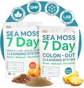 Atlantic Naturals Sea Moss 7-Day Full Body Cleanse Detox Bundle, Colon Cleanse Powder cu Psyllium Husk Senna Powder & Organic Sea Moss Powder Rinichi, Ficat, vezica biliara, Ananas Flavor Drink Mix