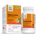 Terry natural Querbetin cu vitamina C potențat Absorbție - Quercetin Supliment pentru suport imunitar și sănătate celulară - Supliment respirator pentru Sinus și Sănătatea Plămânilor - 60 Capsule