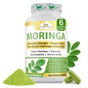 Capsule organice cu pulbere de frunze Veda Moringa, 1000 mg, 360 Conte - True Green Native Organic Moringa Oleifera, Putere Premium Nutrient Dense 100% Frunze pure - Energie, Sleep & Imunity Support - Vegan