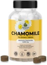 Uimitoare Botanicale Organice tablete de extract de mușețel - Matricaria Chamomilla supliment de bază pentru plante - 10x extract 2000 MG Fiecare - Promovează relaxare - 30 comprimate